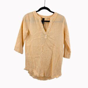 Bobi Los Angeles Waffle Knit Tunic Top, Size S 100% Cotton